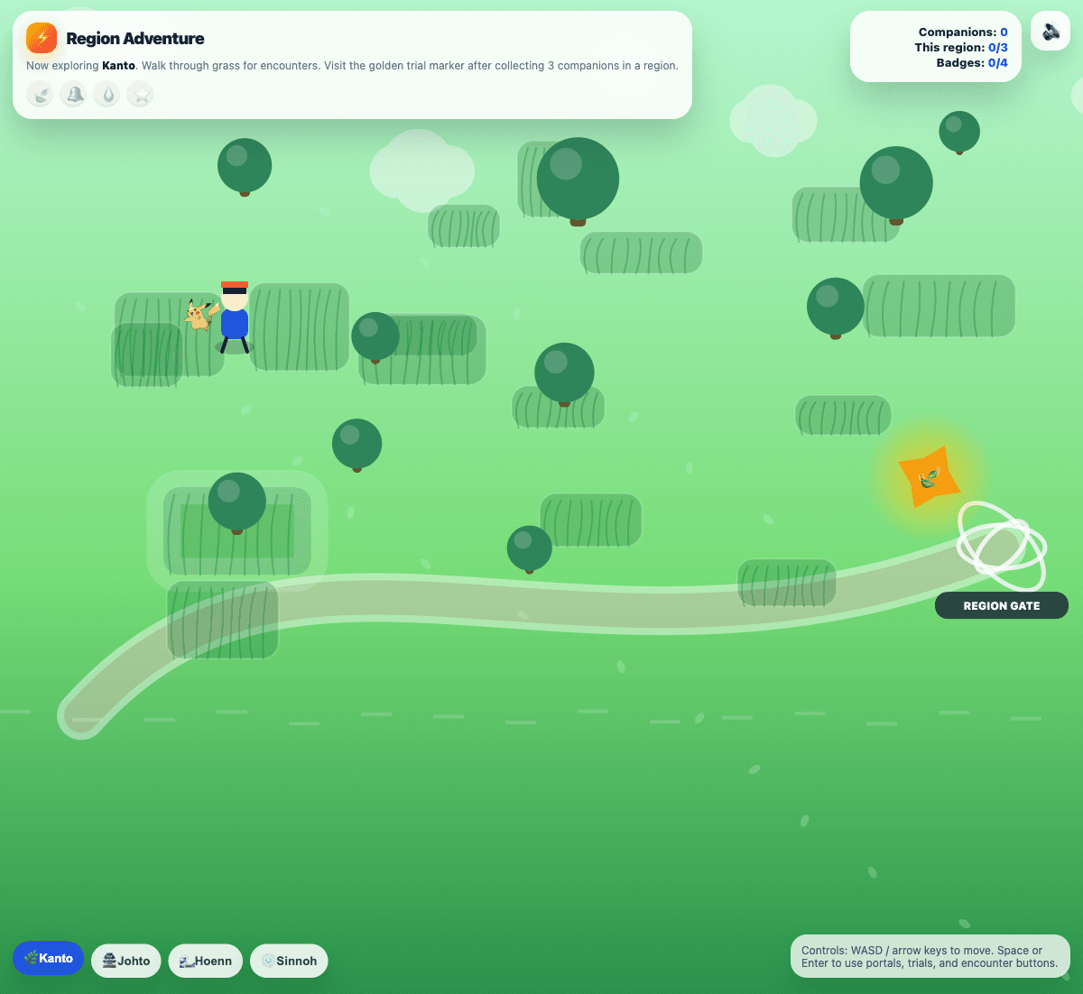 Pokémon Region Adventure — built by Knox, age 11 on SafeSpark